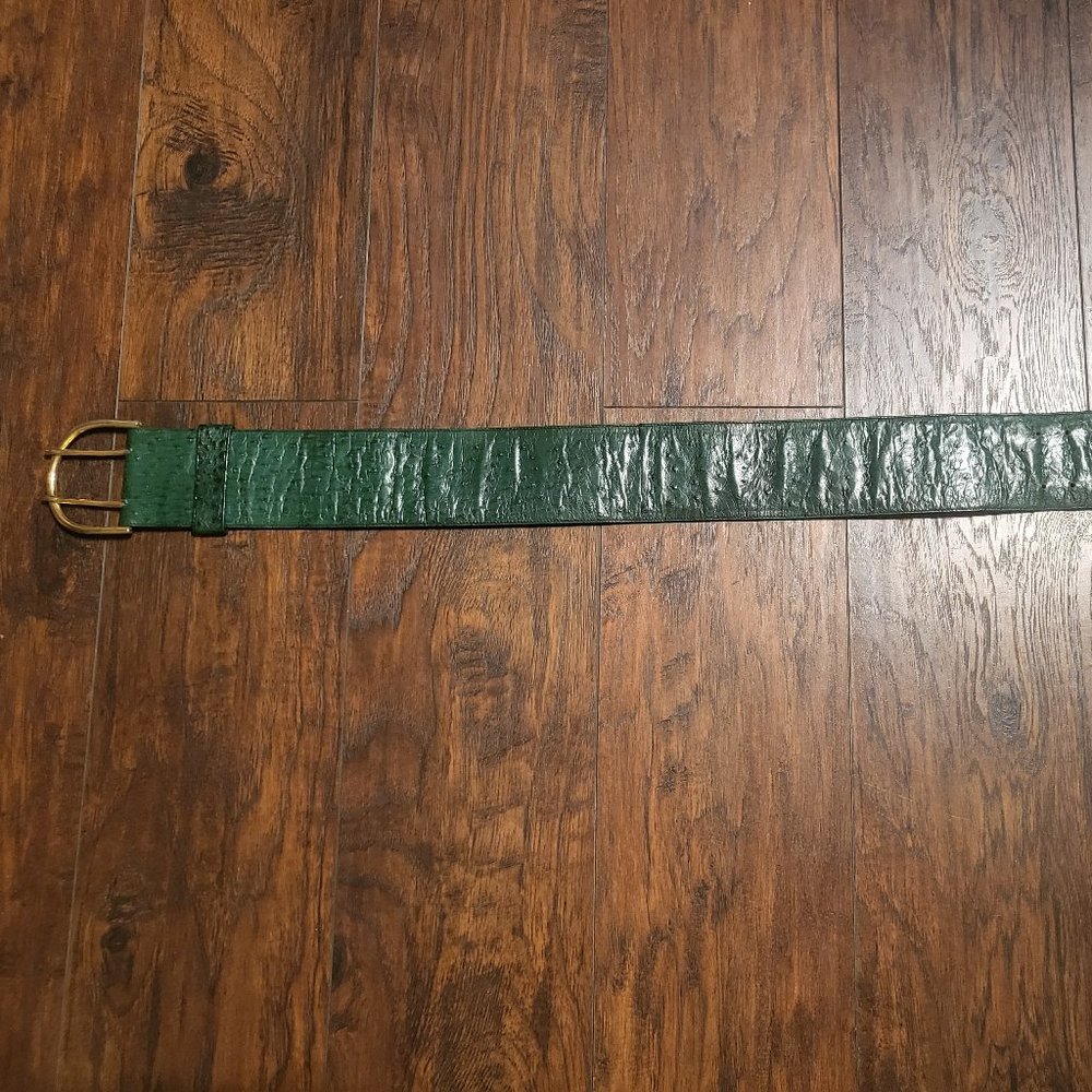 Ostrich leather belt